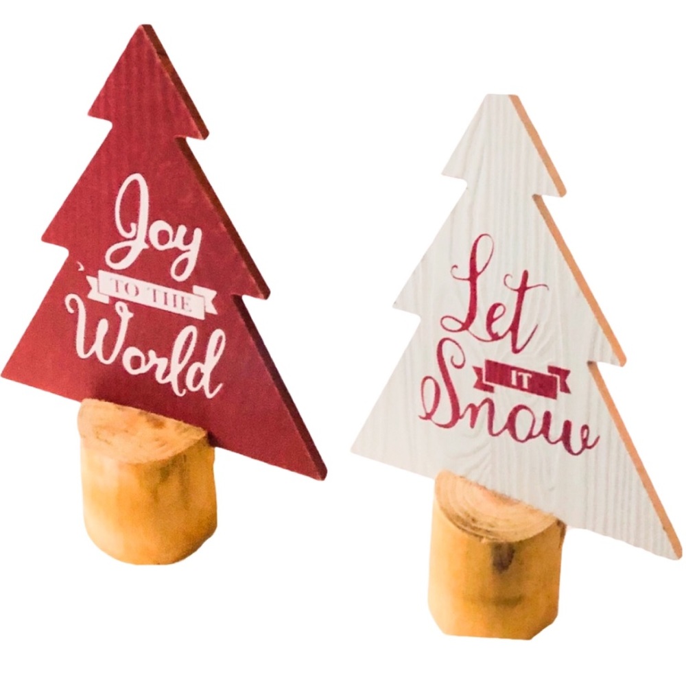 Wooden Christmas Tabletop Trees
